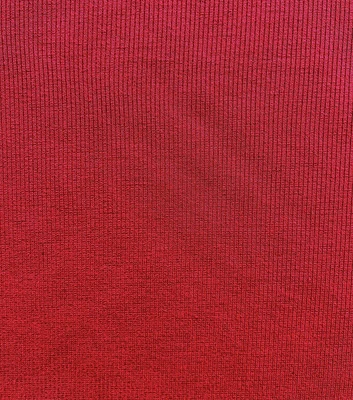 Red Solid Rib Knit Fabric