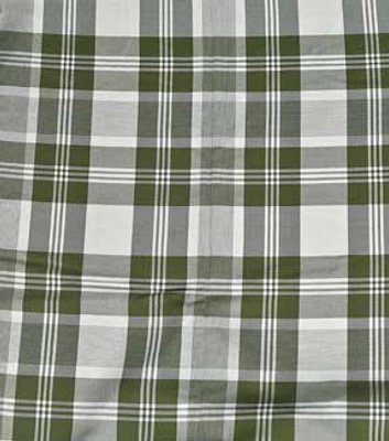 Green Oversize Plaid Cotton Viscose Shirting Fabric