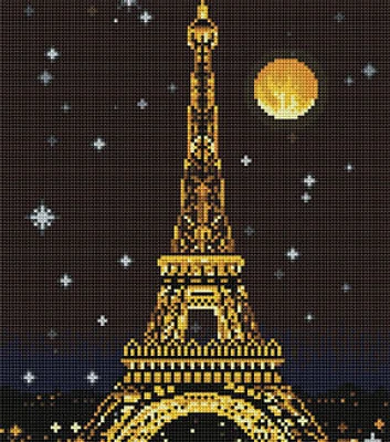 Diamond Art Club 17" x 17" Eiffel Tower Night Painting kit