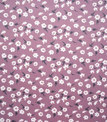 Purple Floral Jersey Knit Fabric