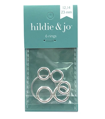 6ct Silver Plain Round Rings by hildie & jo