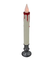 Northlight 9" Flickering LED Halloween Candle Lamp With Dripping Blood