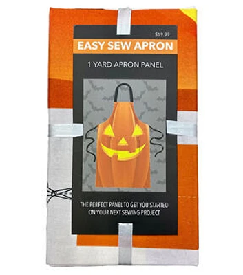 1yd Jack O Lantern Easy Sew Apron Cotton Panel Kit