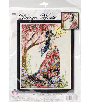 Design Works 16" x 22" Queen of Silk Counted Cross Stitch Kit