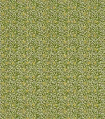 Susan Winget Leaves on Green Premium Cotton Fabric