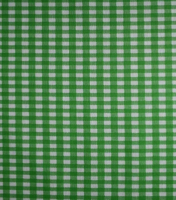 Green Gingham Craft Cotton Fabric by Happy Value