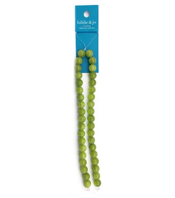 8mm Lime Jade Stone Bead Strand by hildie & jo