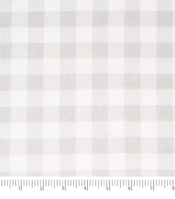 SINGER Gray Plaid Christmas Cotton Fabric