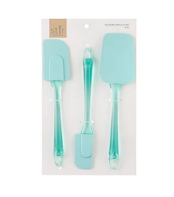 3ct Light Blue Silicone Spatula Set by STIR