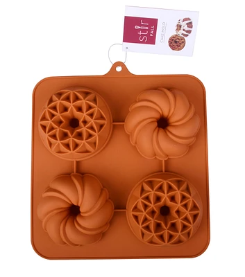 4 Cavity Fall Silicone Bundt Cake Mold by STIR