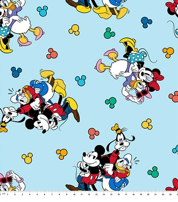 Mickey & Friends Rainbow Icon Fleece Fabric