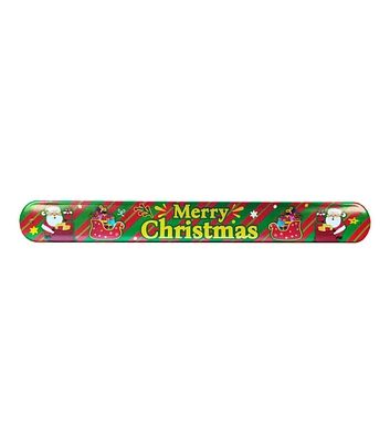 8" Christmas Plaid Icons Slap Bracelet Slap Bracelet