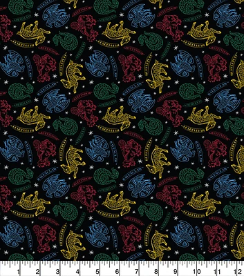 Harry Potter Mystical Houses Cotton Fabric