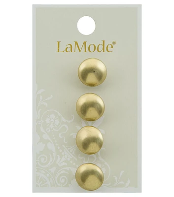 La Mode 1/2" Gold Shank Buttons 4pk