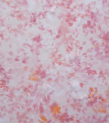 Pink Abstract Satin Fabric