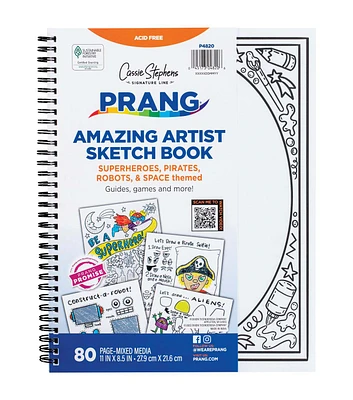 Prang 11" x 8.5" Amazing Artist Sketch Book 80 Sheets