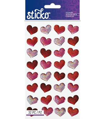 Sticko Red Bubble Hearts