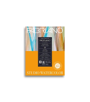 Fabriano Studio Watercolor Pad Hot Press 8''x10'' 90 lb 20 Sheets