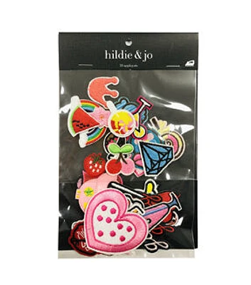 30pc Multicolor Fashion Icons Iron On Patches by hildie & jo