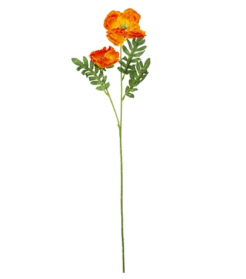 31" Orange Poppy Stem by Bloom Room