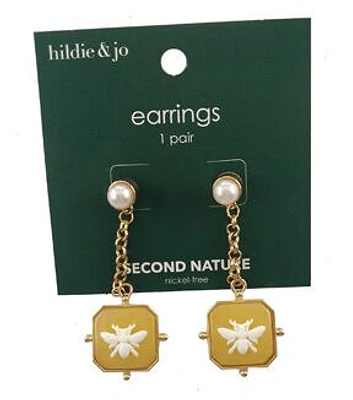 3" Fall Bee Dangle Earrings by hildie & jo