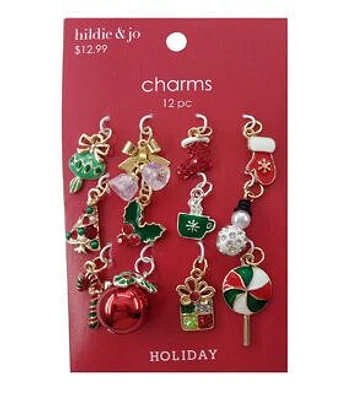 12ct Christmas Ornament & Candy Cane Charms by hildie & jo