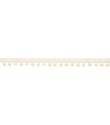 Wrights Yarn Pom Trim Ivory