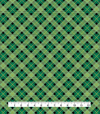 Plaid St. Patrick's Day Cotton Fabric