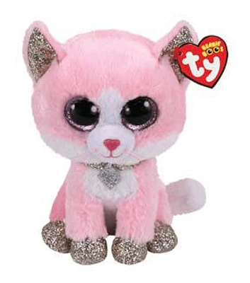 Ty Inc Beanie Boos Pink Regular Fiona Cat Plush Toy