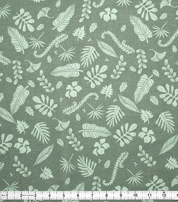 Green Leaves Organic Nursery Flannel Fabric