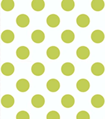 Stitch & Sparkle Mega Dots on Grass Green Cotton Fabric