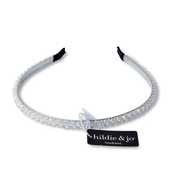 6" x 5" Clear Rhinestone Headband by hildie & jo