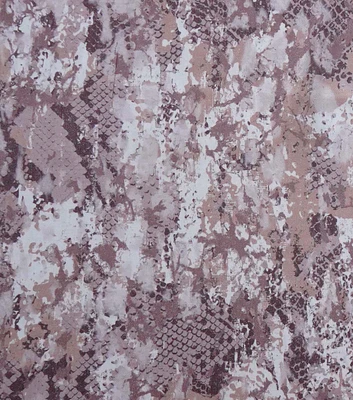 Neutral Snake Print Satin Fabric