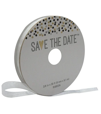 Save the Date /8'' X 30' Ribbon Sheer