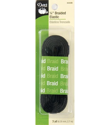 Dritz 1/4" White Braided Elastic