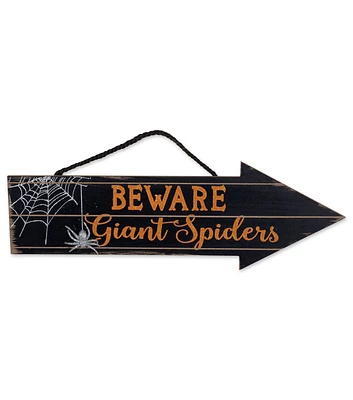 Design Imports Beware Of Spiders Hanging Sign