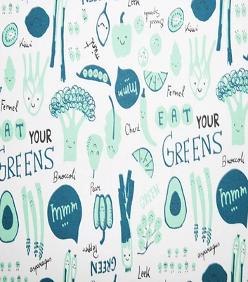 Super Snuggle Eat Your Greens Flannel Fabric