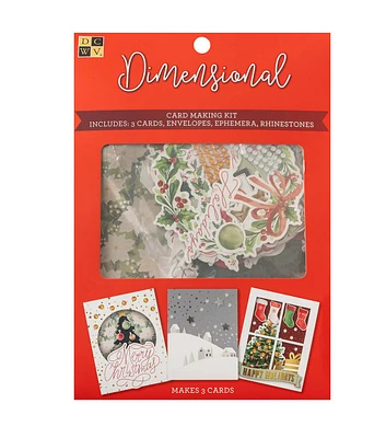 DCWV 191ct Christmas Light Up Card Kit