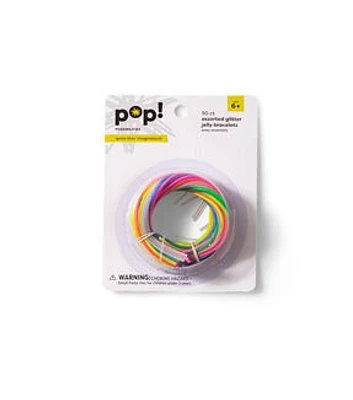 50ct Assorted Glitter Jelly Bracelets by POP!