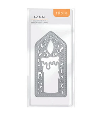 Tonic Studios 5" Festive Candle Design Tag Die Set 2ct