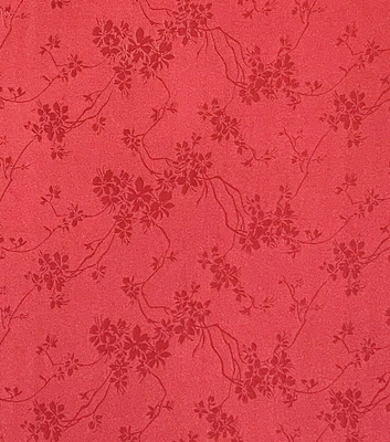 Floral Jacquard Red Dahlia Casa Fabrics Fabric