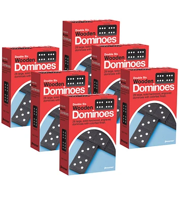 Pressman 168pc Dominoes Double Six Wood Dominoes Game