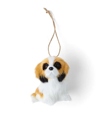 3" Christmas Faux Fur Baby St. Bernard Dog Ornament by Place & Time