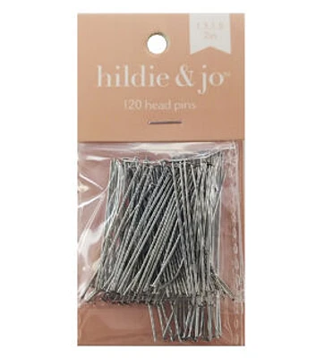 120ct Silver Thick Metal Head Pins by hildie & jo