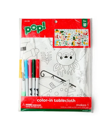 15" Christmas Color Your Own Tablecloth With Markers by POP!