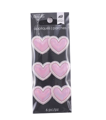 6ct Puffy Heart Appliques by hildie & jo