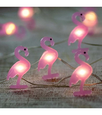 Northlight 10-Count LED Lighted Flamingo Fairy Lights - Warm White