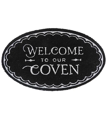 30" x 18" Halloween Welcome To Our Coven Coir Doormat by Place & Time