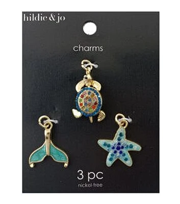 3ct Turtle Starfish Whale Tale Charm by hildie & jo