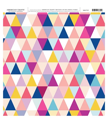 American Crafts Colored Triangles Single Sheet